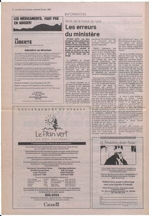 Le Soleil de Colombie, April 20, 1990, page 6