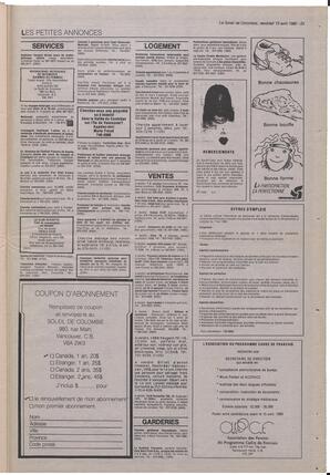 Le Soleil de Colombie, April 13, 1990, page 23