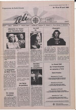 Le Soleil de Colombie, April 13, 1990, page 11