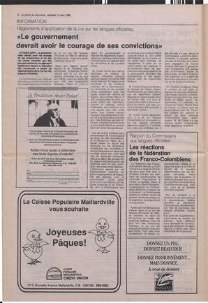 Le Soleil de Colombie, April 13, 1990, page 6