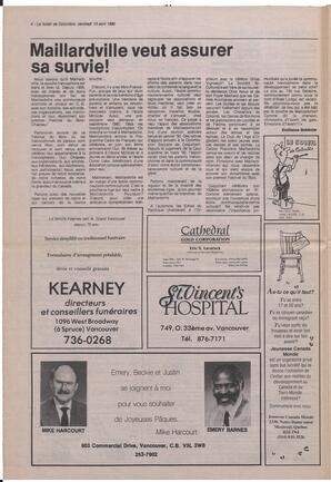 Le Soleil de Colombie, April 13, 1990, page 4