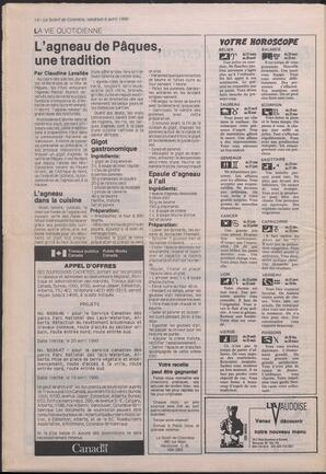 Le Soleil de Colombie, April 6, 1990, page 14