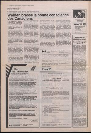 Le Soleil de Colombie, April 6, 1990, page 6