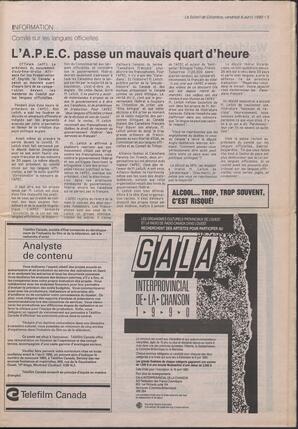 Le Soleil de Colombie, April 6, 1990, page 5
