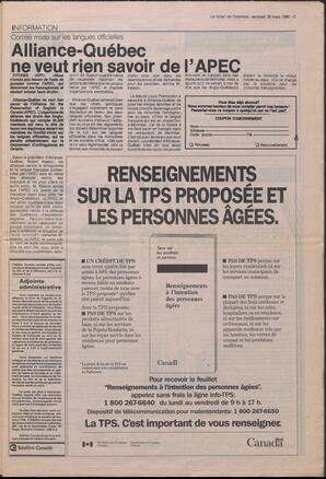 Le Soleil de Colombie, March 30, 1990, page 5