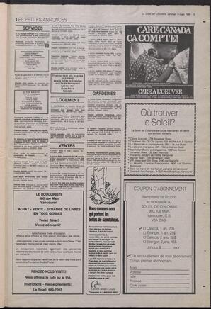 Le Soleil de Colombie, March 9, 1990, page 19
