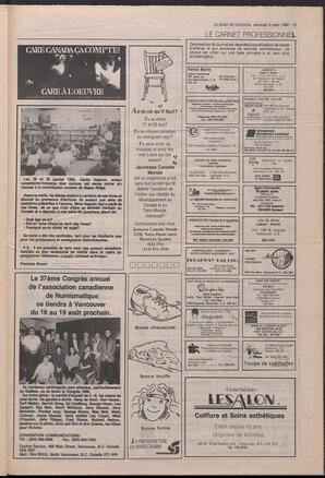 Le Soleil de Colombie, March 2, 1990, page 15