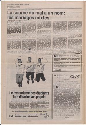 Le Soleil de Colombie, March 2, 1990, page 4