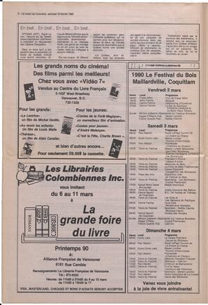 Le Soleil de Colombie, February 23, 1990, page 6
