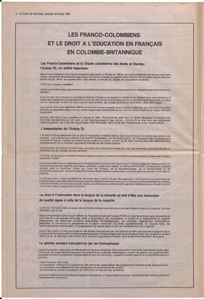 Le Soleil de Colombie, February 23, 1990, page 4