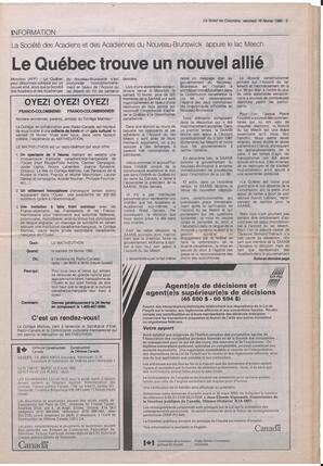 Le Soleil de Colombie, February 16, 1990, page 5