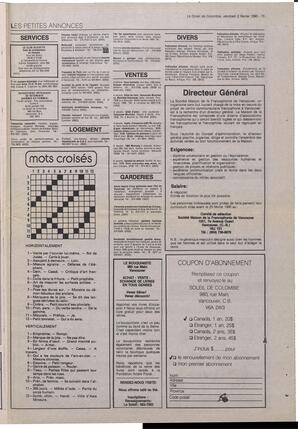 Le Soleil de Colombie, February 2, 1990, page 15