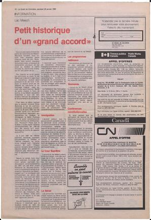 Le Soleil de Colombie, January 26, 1990, page 16