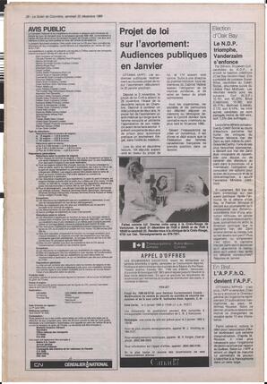 Le Soleil de Colombie, December 22, 1989, page 28