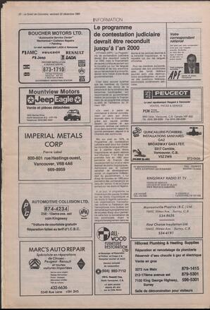 Le Soleil de Colombie, December 22, 1989, page 22