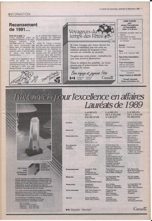 Le Soleil de Colombie, December 8, 1989, page 7