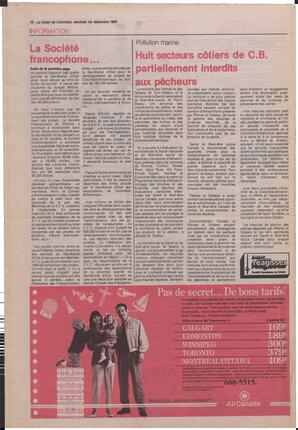 Le Soleil de Colombie, December 1, 1989, page 16