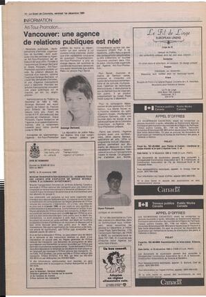 Le Soleil de Colombie, December 1, 1989, page 14