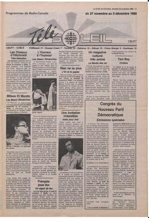 Le Soleil de Colombie, November 24, 1989, page 11