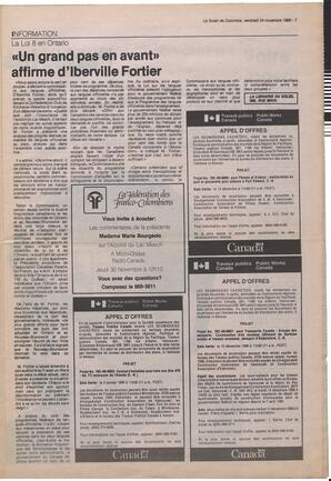 Le Soleil de Colombie, November 24, 1989, page 7