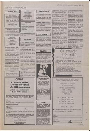 Le Soleil de Colombie, November 17, 1989, page 15