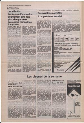 Le Soleil de Colombie, November 17, 1989, page 6