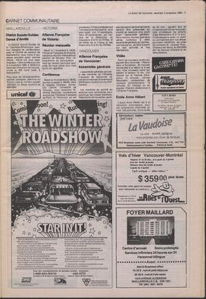 Le Soleil de Colombie, November 3, 1989, page 3