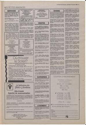 Le Soleil de Colombie, October 27, 1989, page 31