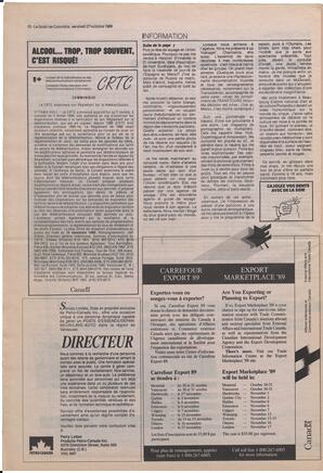 Le Soleil de Colombie, October 27, 1989, page 26