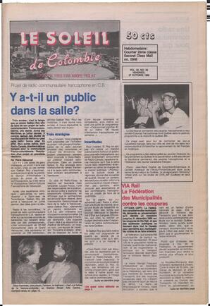 Le Soleil de Colombie, October 27, 1989, page 17