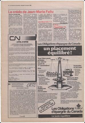 Le Soleil de Colombie, October 6, 1989, page 16