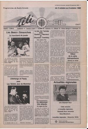 Le Soleil de Colombie, September 29, 1989, page 7