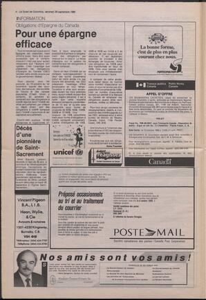 Le Soleil de Colombie, September 29, 1989, page 4