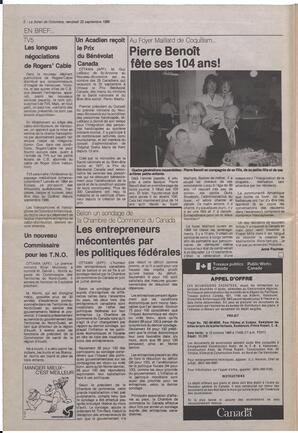 Le Soleil de Colombie, September 22, 1989, page 2