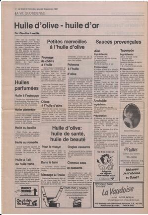 Le Soleil de Colombie, September 8, 1989, page 14
