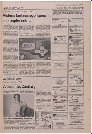 Le Soleil de Colombie, September 8, 1989, page 13