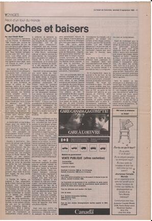 Le Soleil de Colombie, September 8, 1989, page 11