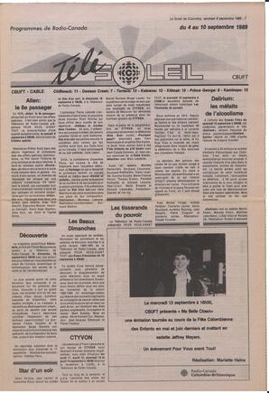 Le Soleil de Colombie, September 8, 1989, page 7