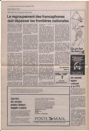 Le Soleil de Colombie, September 1, 1989, page 6