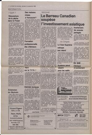 Le Soleil de Colombie, September 1, 1989, page 2