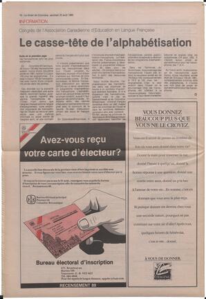 Le Soleil de Colombie, August 25, 1989, page 16