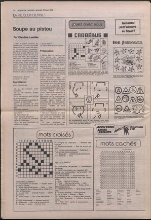 Le Soleil de Colombie, August 25, 1989, page 14