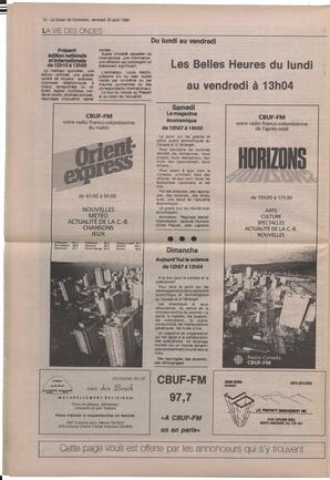 Le Soleil de Colombie, August 25, 1989, page 10