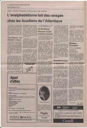 Le Soleil de Colombie, August 25, 1989, page 4