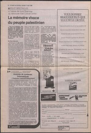 Le Soleil de Colombie, August 11, 1989, page 12