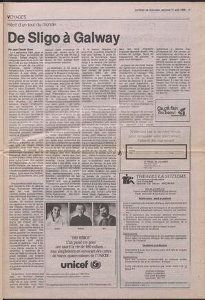 Le Soleil de Colombie, August 11, 1989, page 11