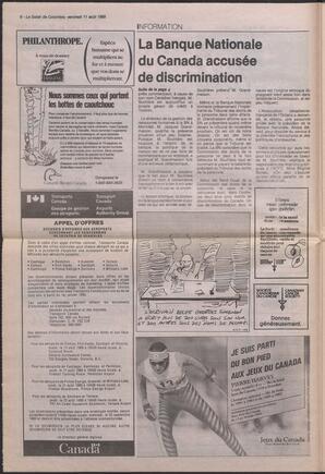 Le Soleil de Colombie, August 11, 1989, page 6