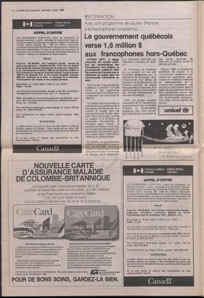 Le Soleil de Colombie, August 4, 1989, page 4