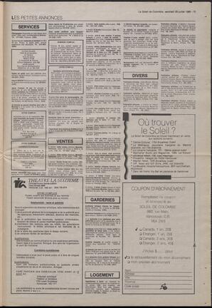 Le Soleil de Colombie, July 28, 1989, page 15