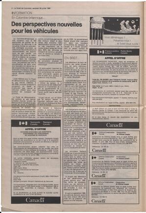 Le Soleil de Colombie, July 28, 1989, page 4